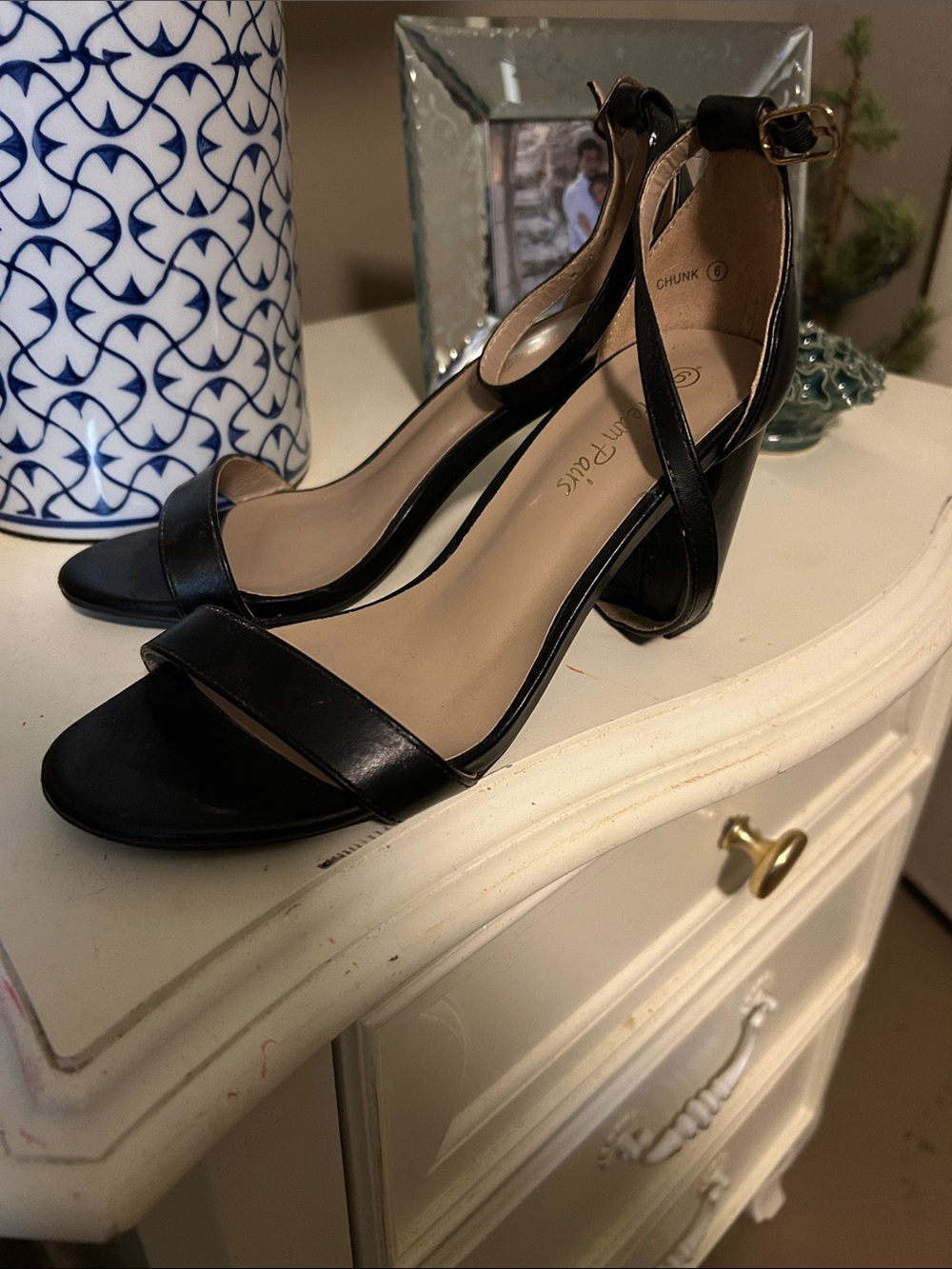 Dream Pairs Black Ankle-Strap Block Heel Sandals